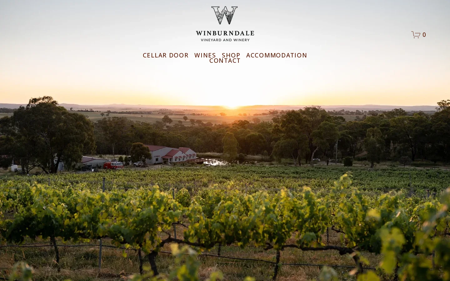 Winburndale Wines Homepage screenshot