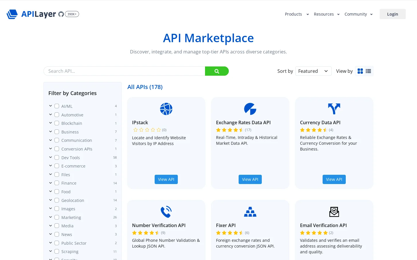 APILayer - Best API Marketplace | Reliable, Scalable APIs | APILayer Homepage screenshot