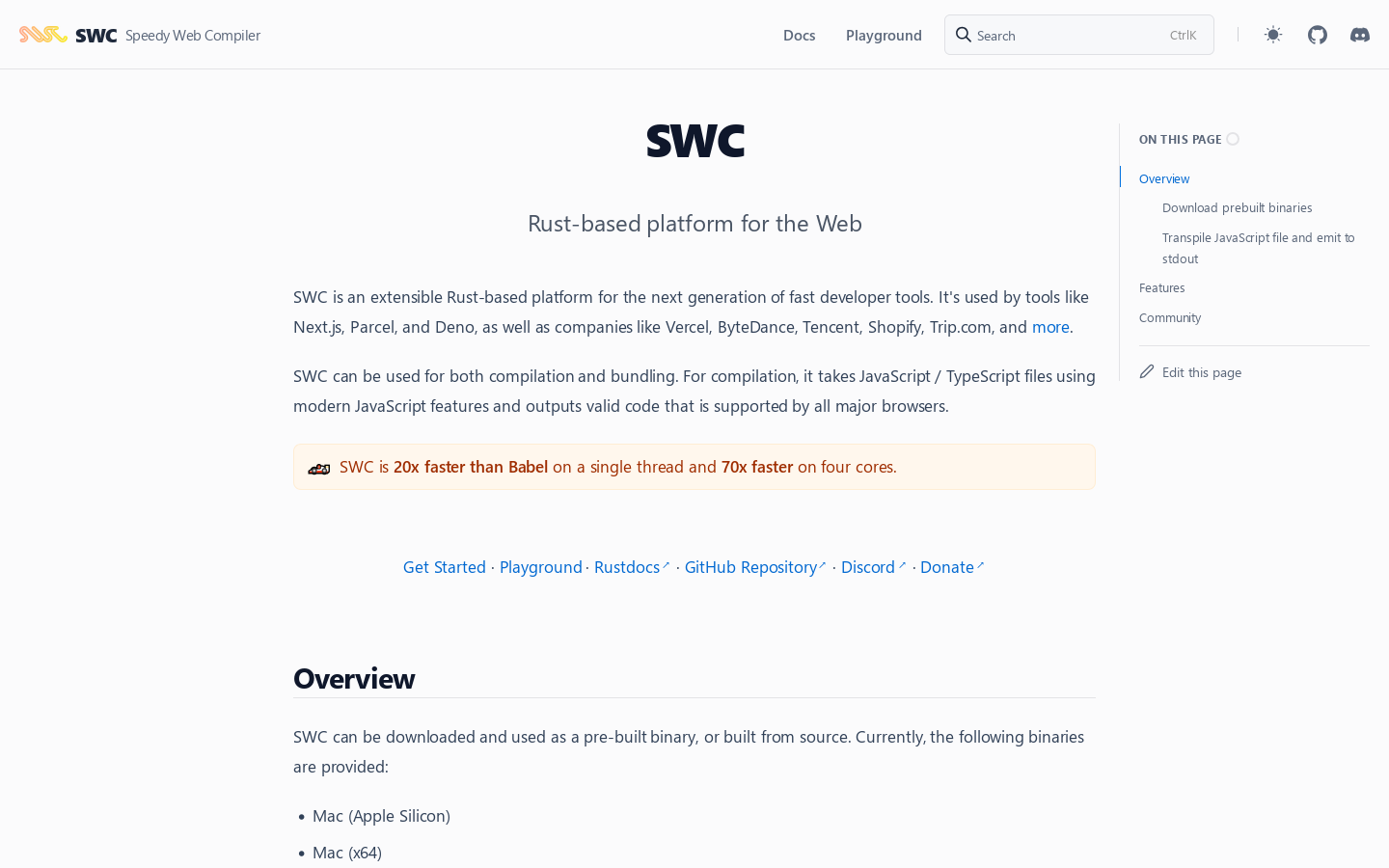 SWC Homepage screenshot
