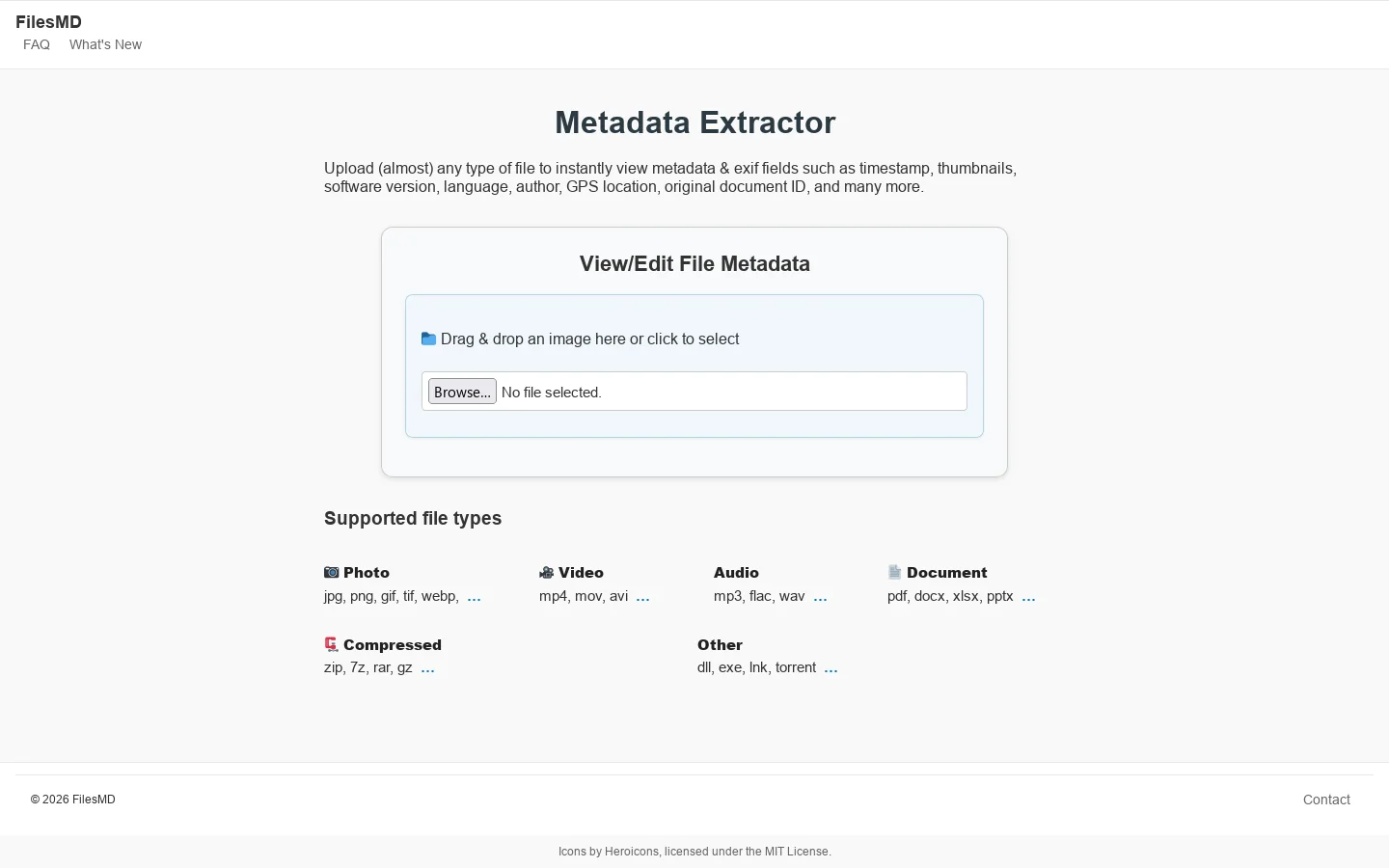 FilesMD Homepage screenshot