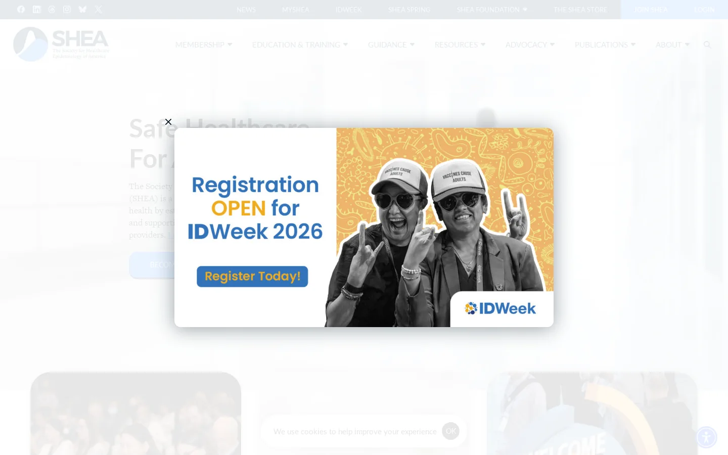 SHEA – The Society for Healthcare Epidemiology of America Homepage screenshot