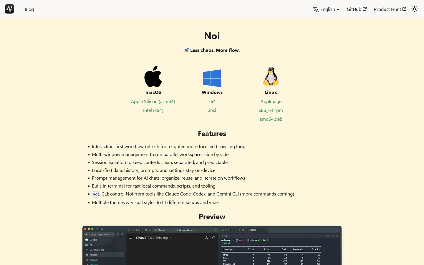 Home | Noi Homepage screenshot