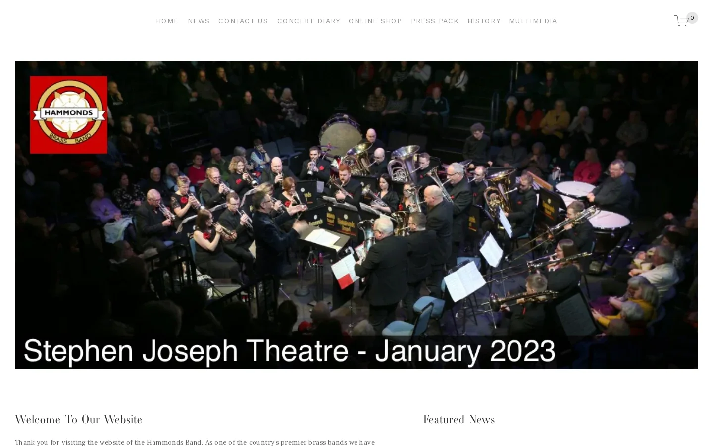 Hammonds Band Homepage screenshot