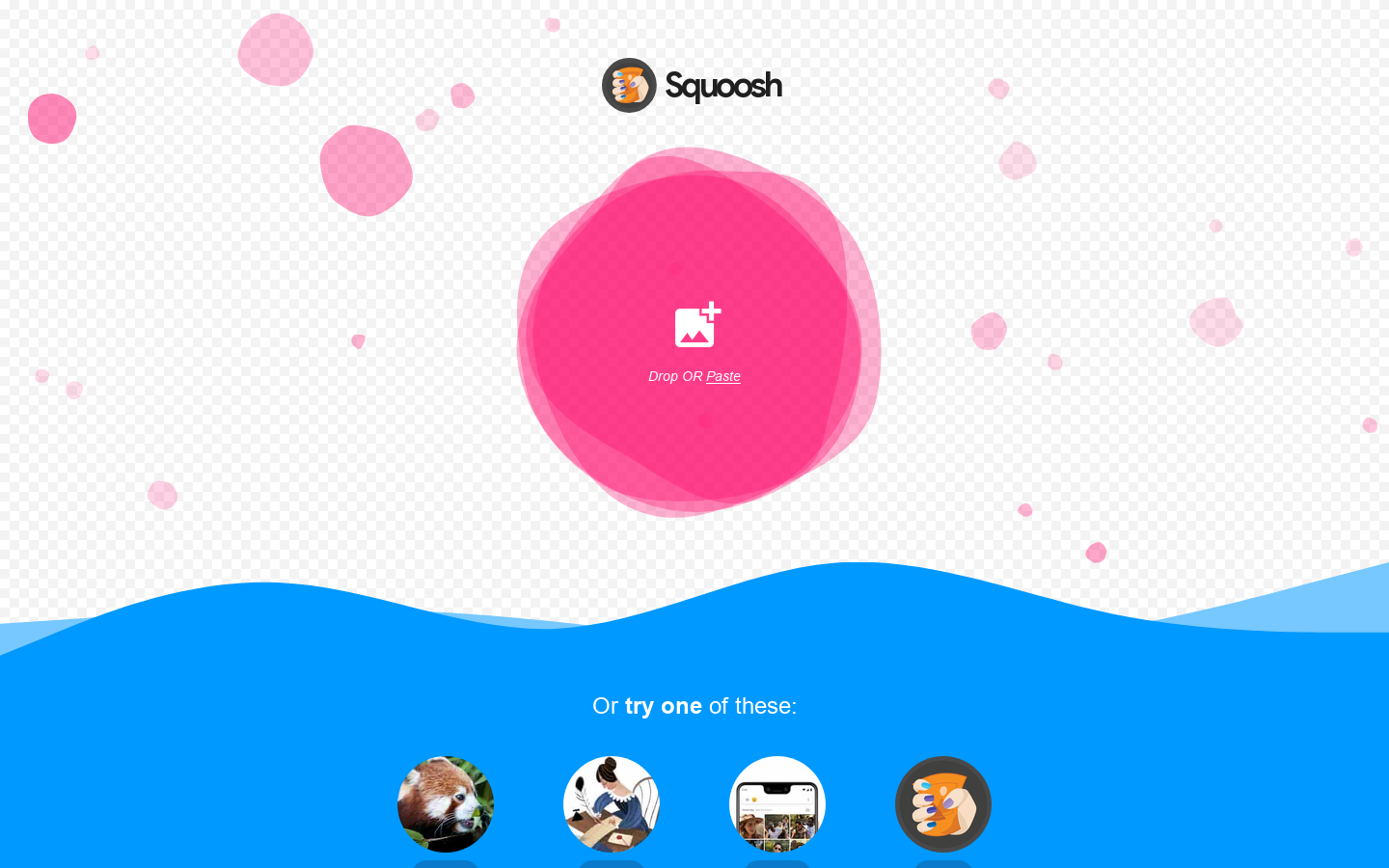 Squoosh Homepage screenshot