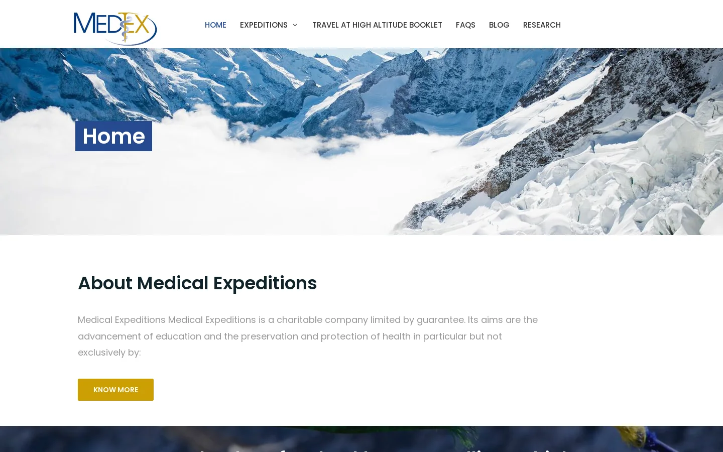 Medex Homepage screenshot