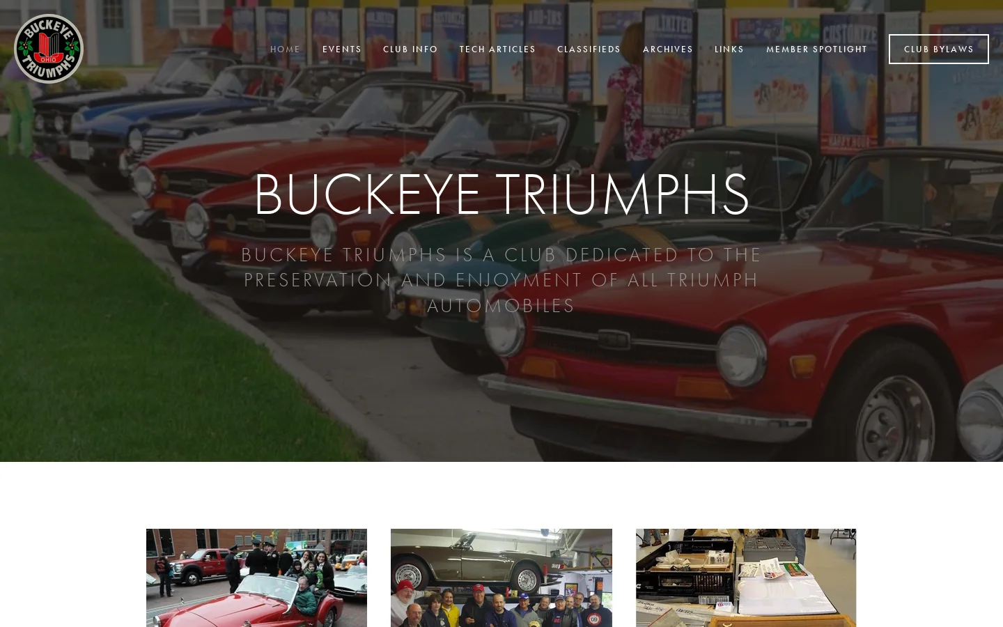 Buckeye Triumphs Homepage screenshot