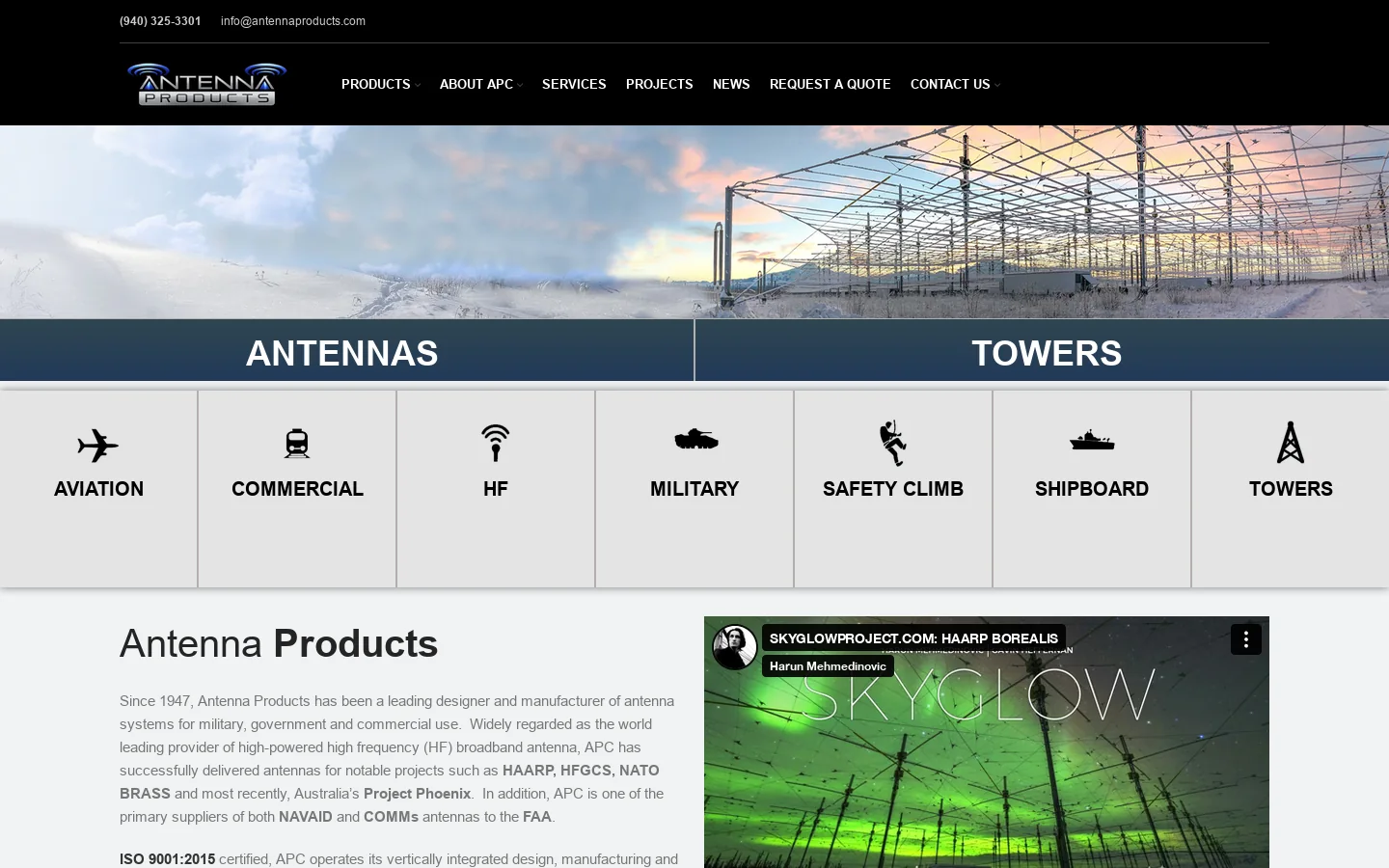 Antenna Products - Antenna Products Homepage screenshot