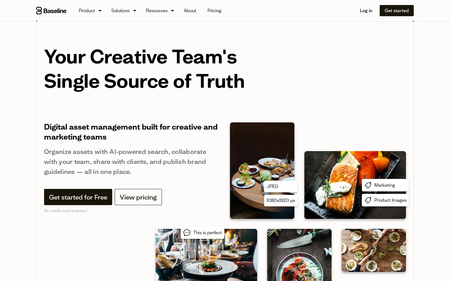 Baseline Homepage screenshot