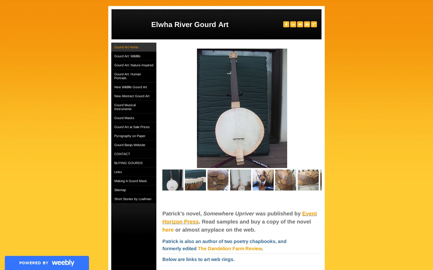 Gourd Art Home Homepage screenshot