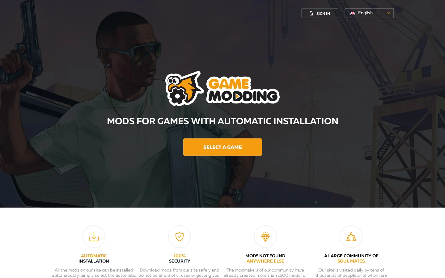 GameModding.com Homepage screenshot