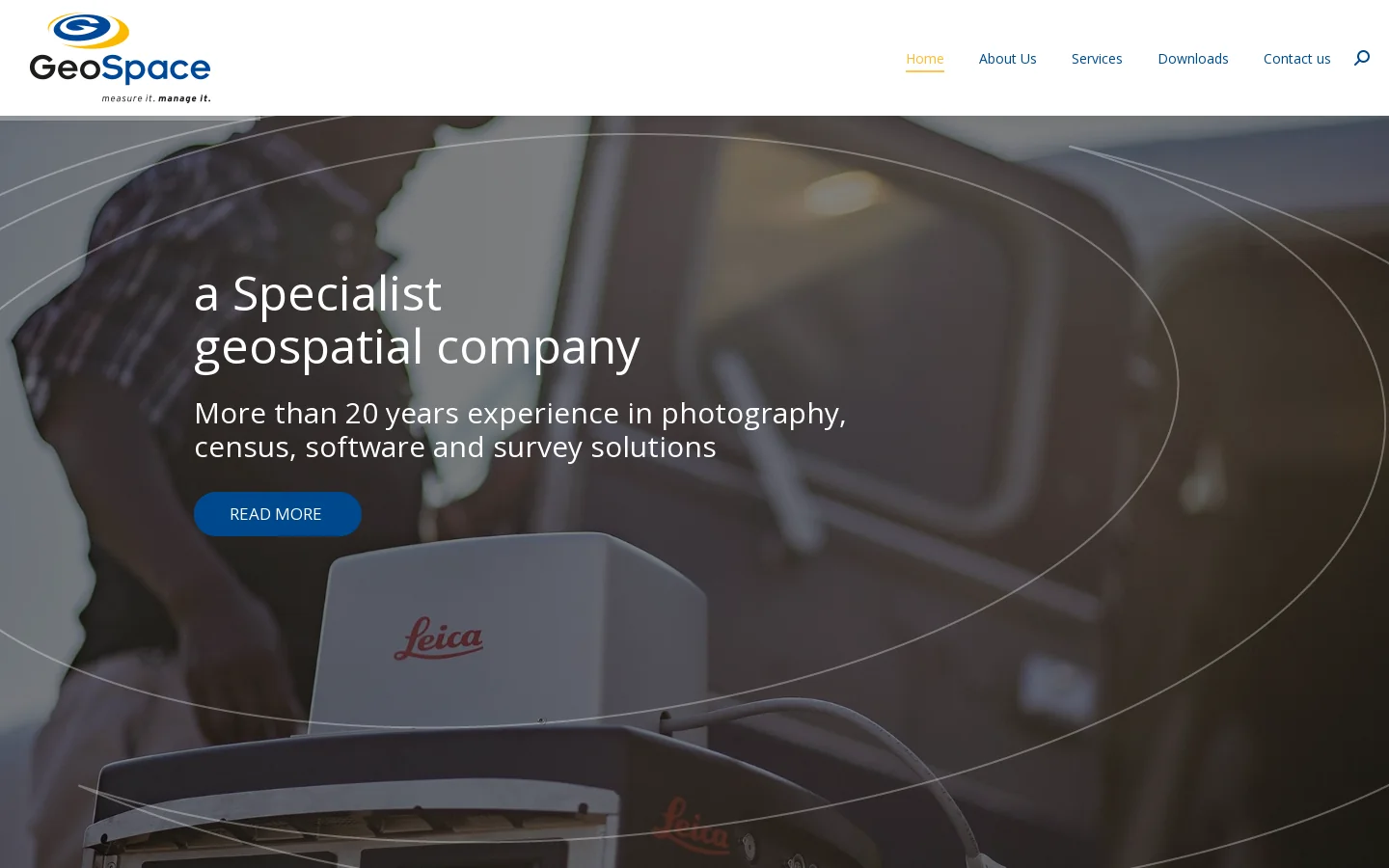 GeoSpace Homepage screenshot