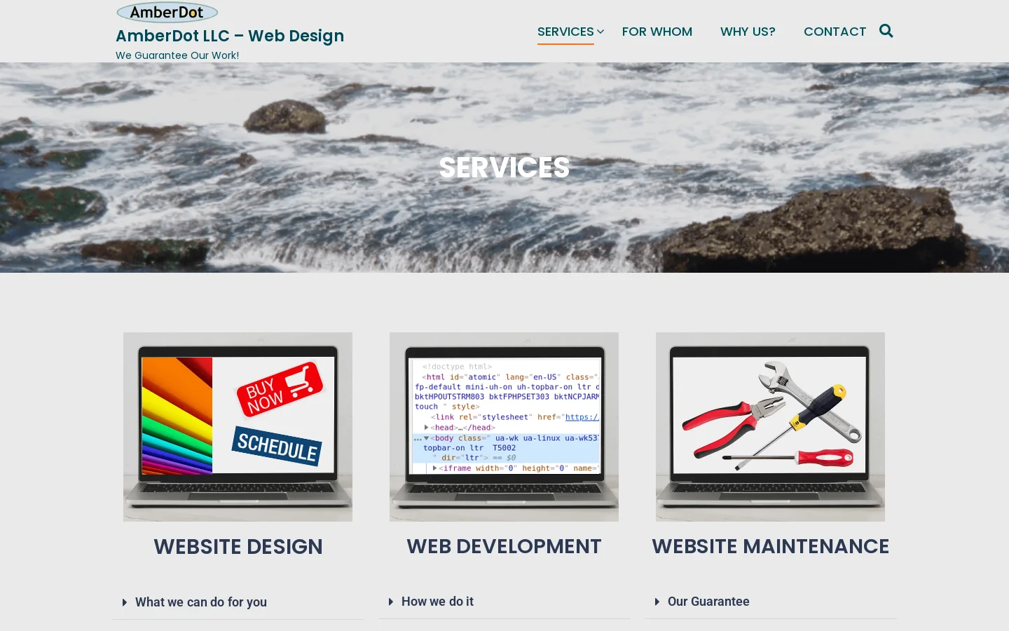 AmberDot LLC Homepage screenshot