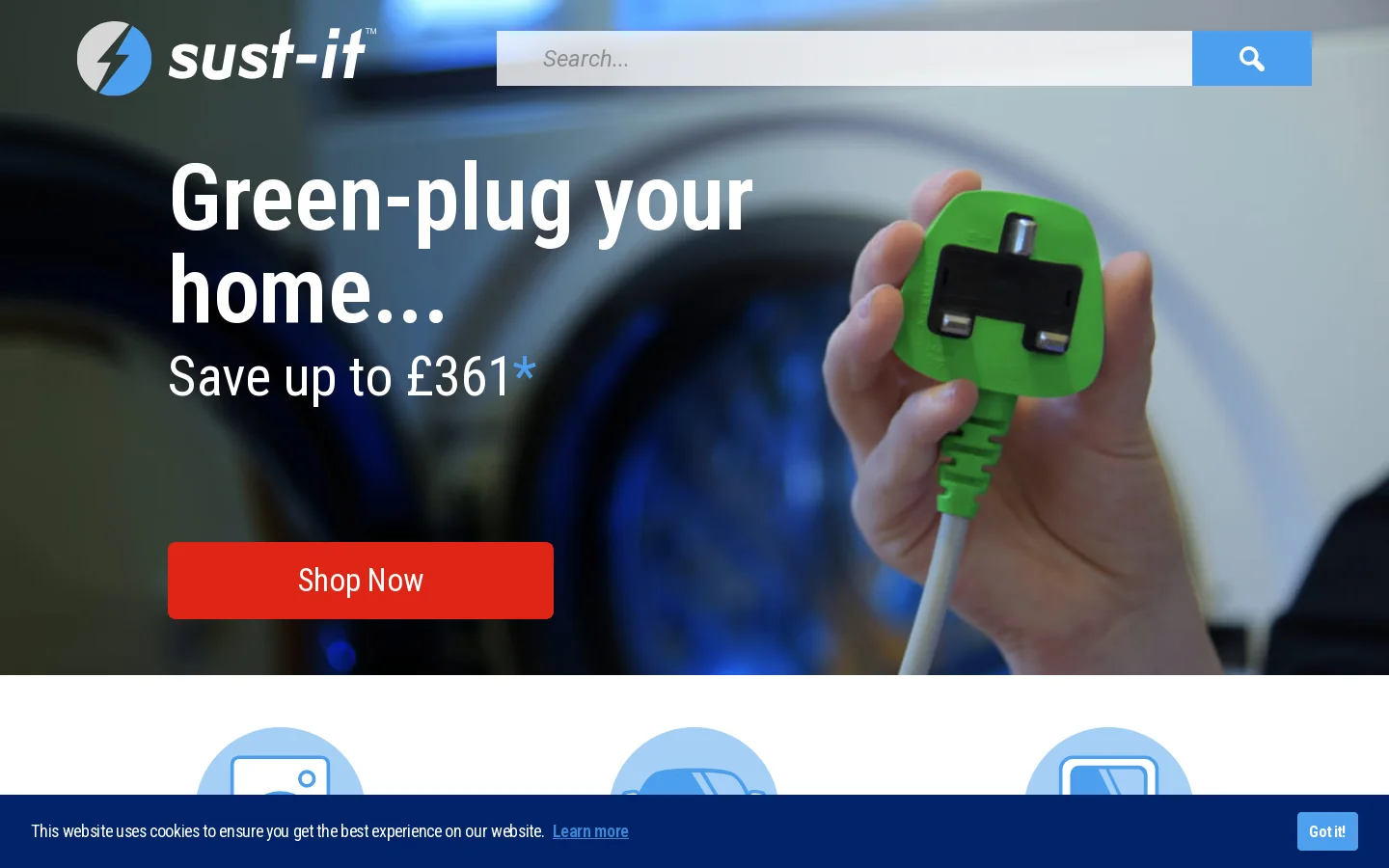 Sust-it Homepage screenshot