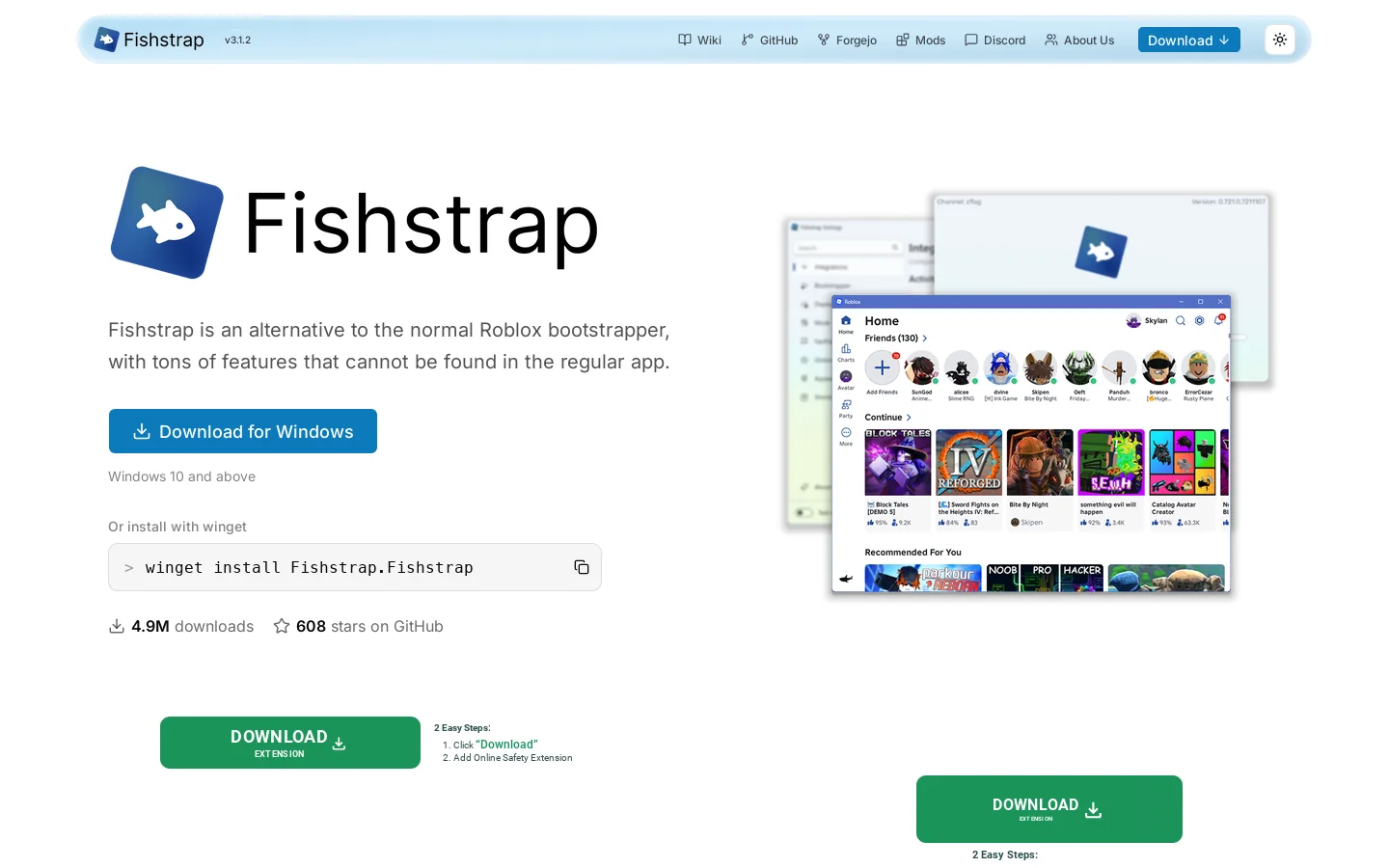 Fishstrap Homepage screenshot