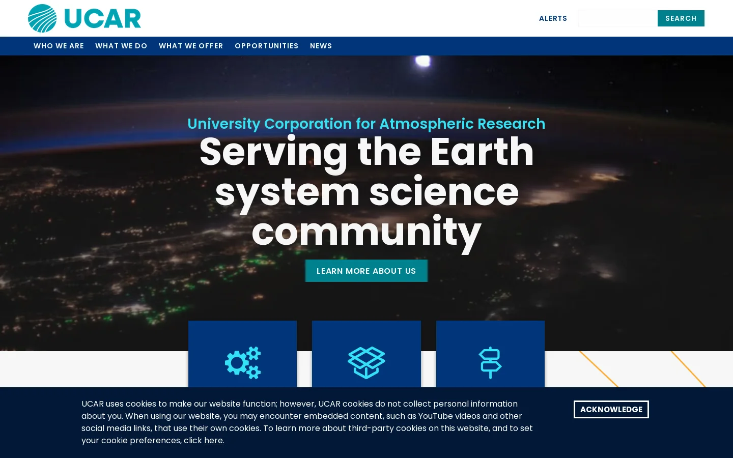 University Corporation for Atmospheric Research | University Corporation for Atmospheric Research Homepage screenshot