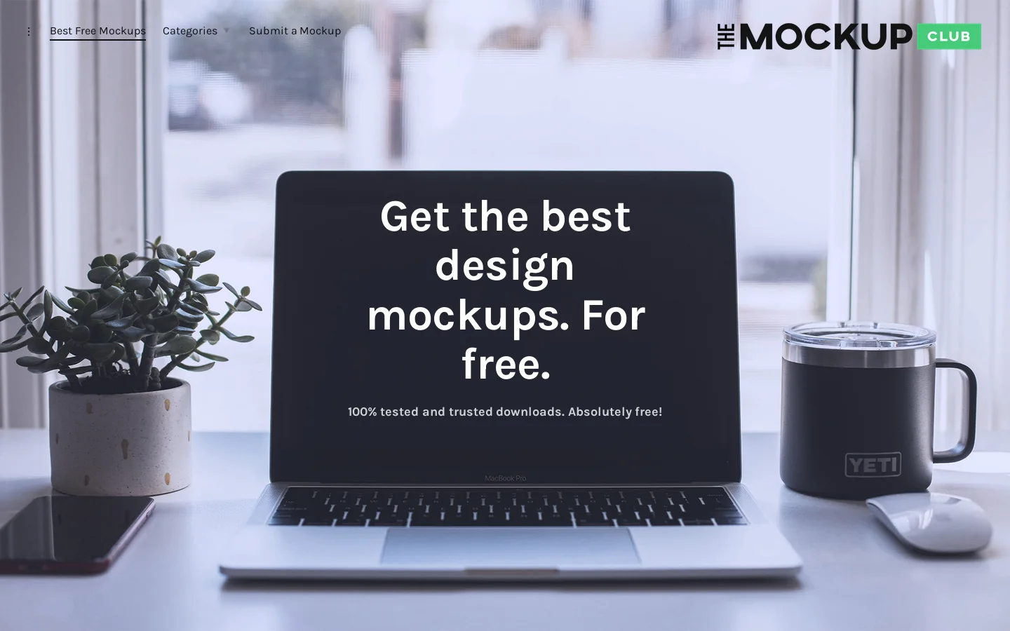 The Mockup Club Homepage screenshot
