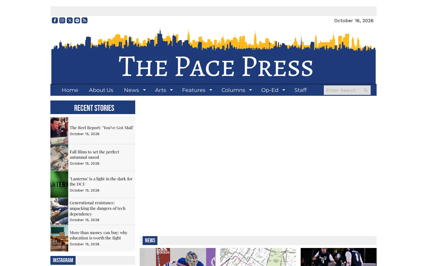 The Pace Press Homepage screenshot