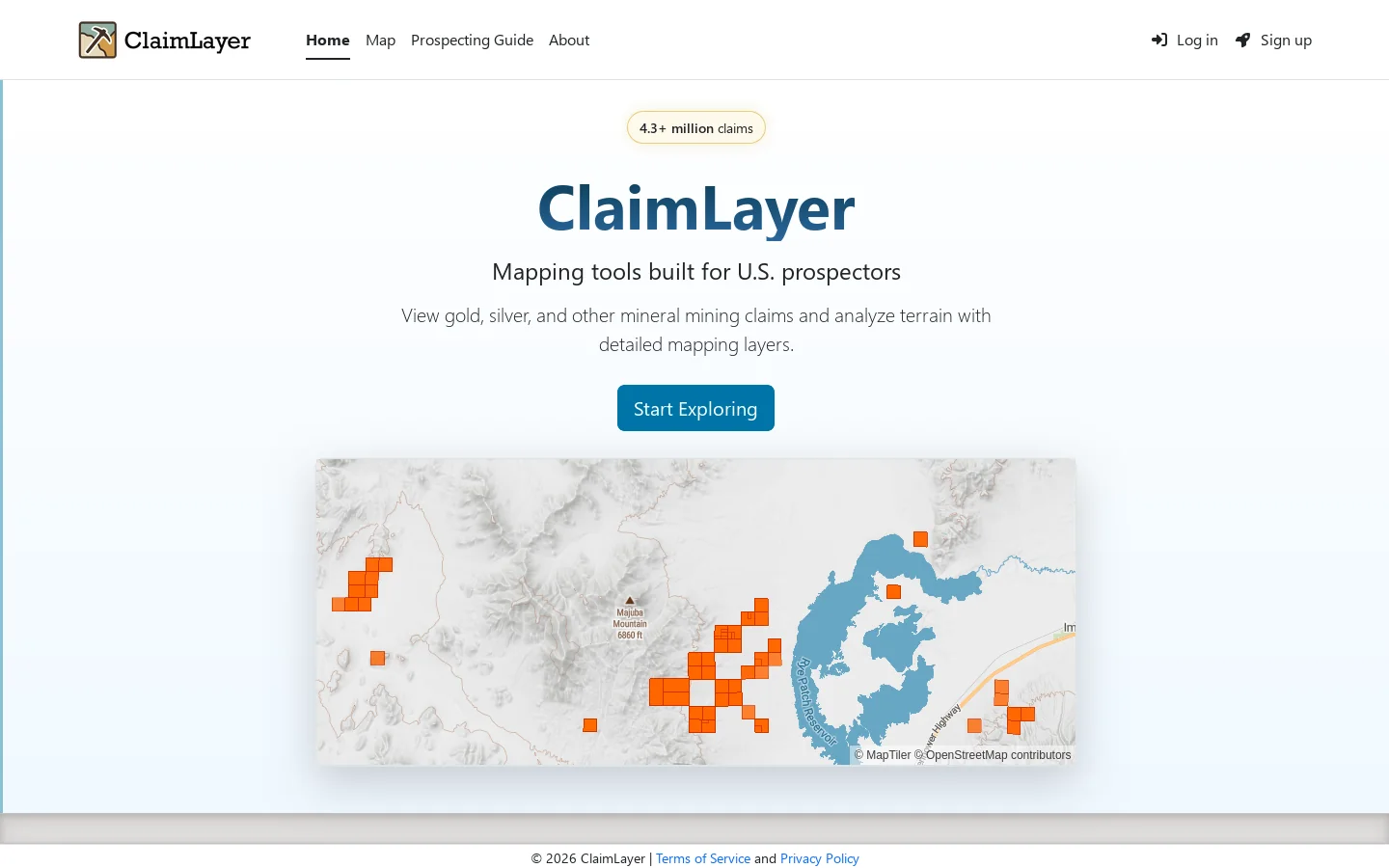 ClaimLayer Homepage screenshot