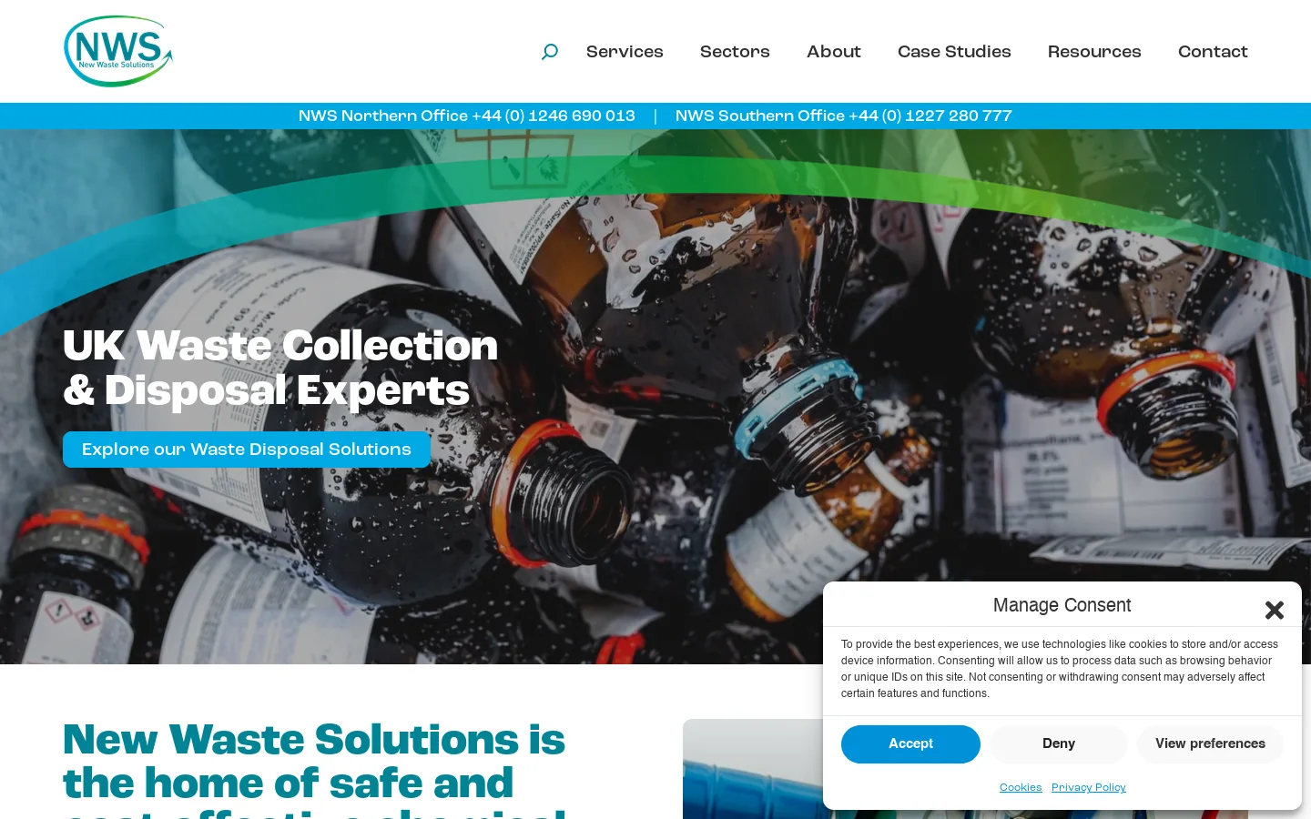 New Waste Solutions Homepage screenshot
