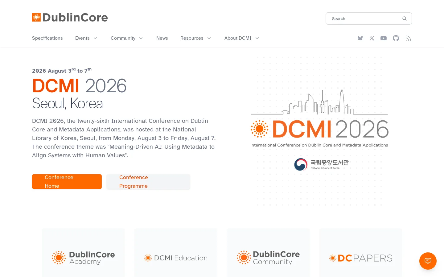 DCMI: Home Homepage screenshot