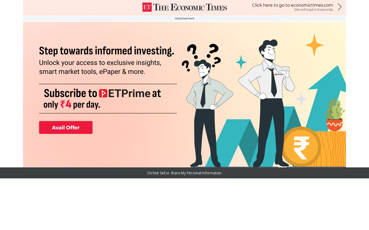 Business News Live, Share Market News - Read Latest Finance News, IPO, Mutual Funds News - The Economic Times Homepage screenshot