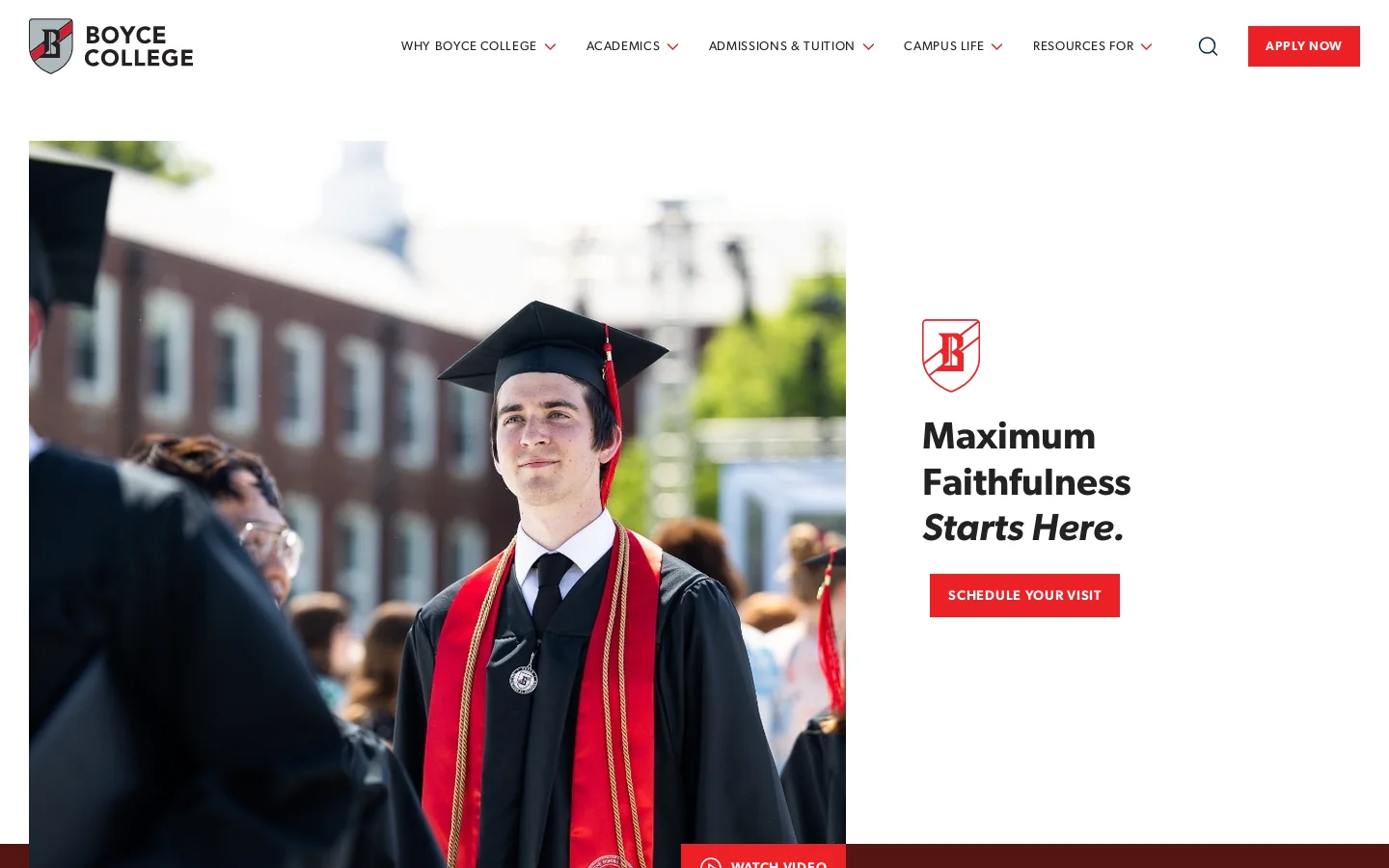 Boyce College Homepage screenshot