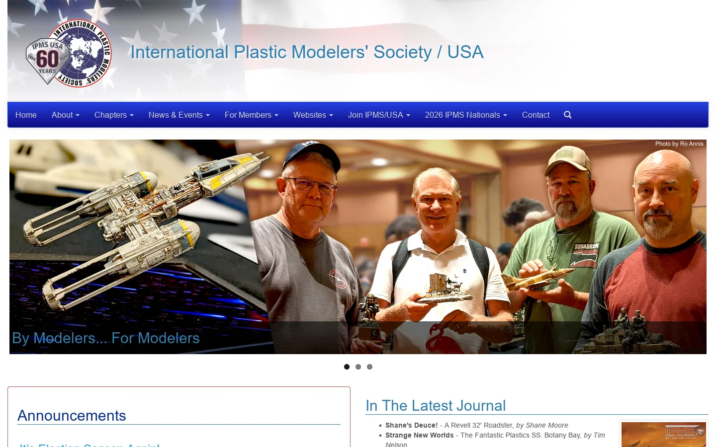 IPMS/USA Homepage screenshot