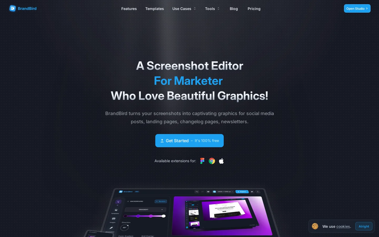 BrandBird Homepage screenshot