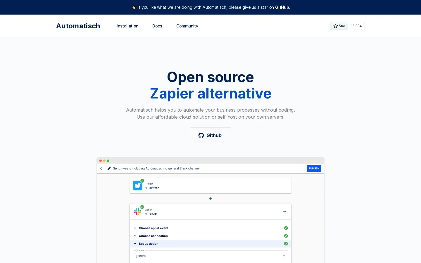 Automatisch Homepage screenshot