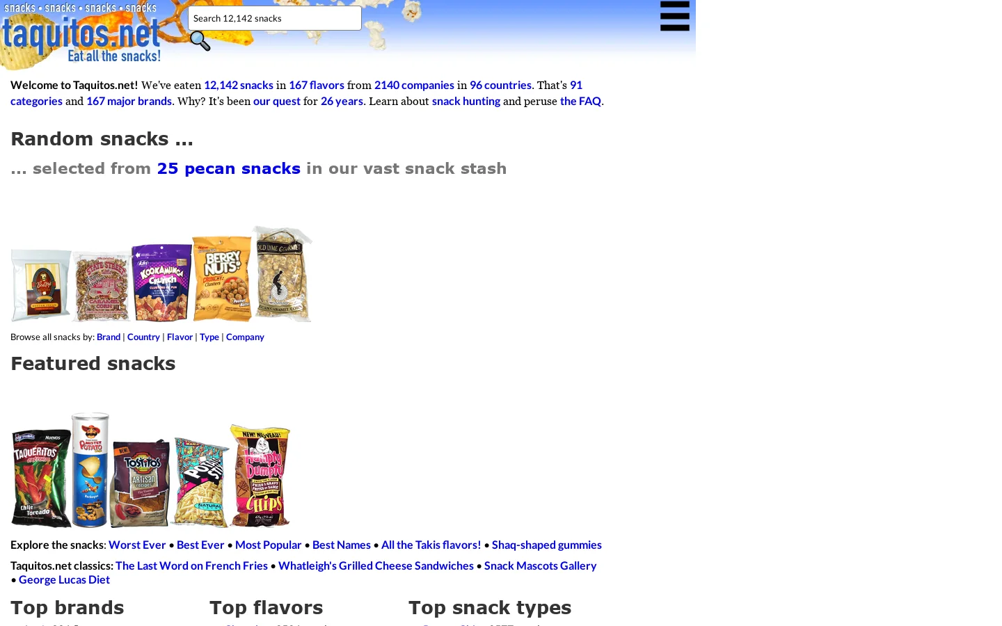 Taquitos.net Homepage screenshot