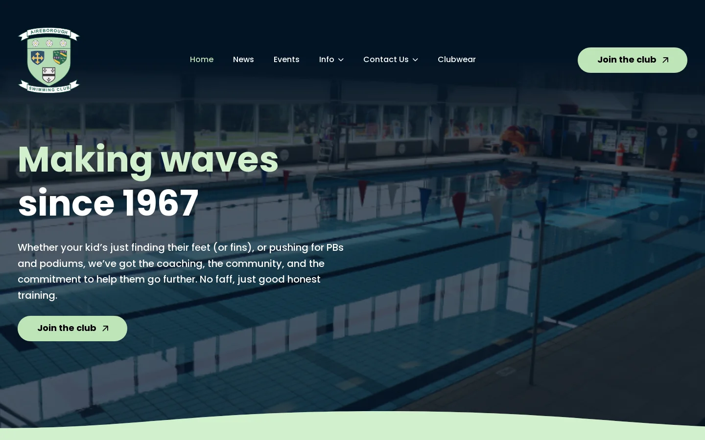 aireboroughasc.co.uk Homepage screenshot