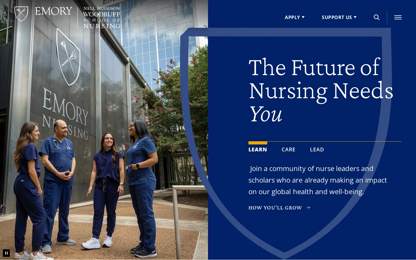 Home | Nell Hodgson Woodruff School of Nursing Homepage screenshot