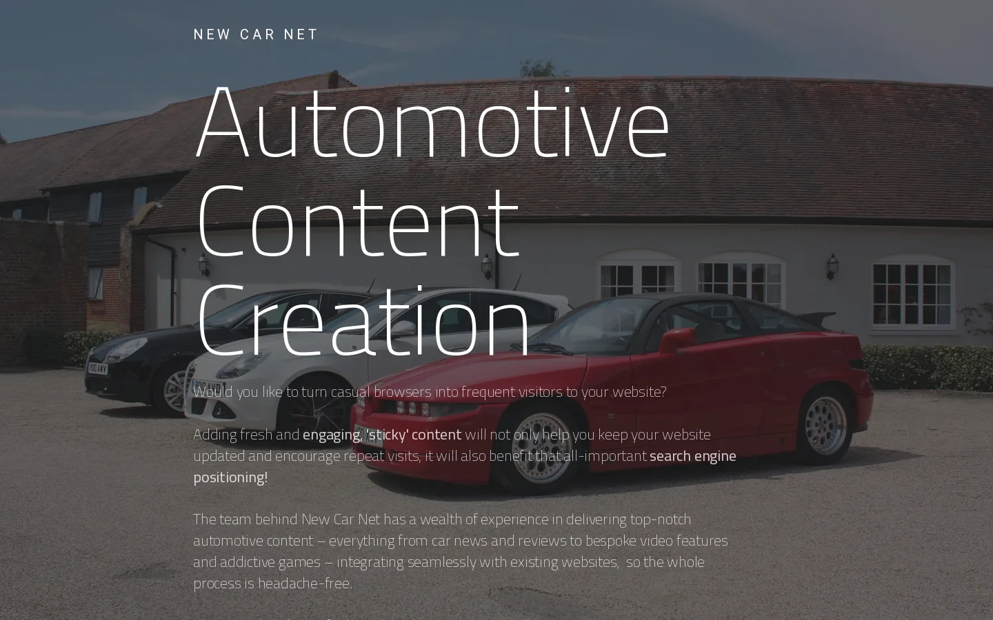 New Car Net Homepage screenshot