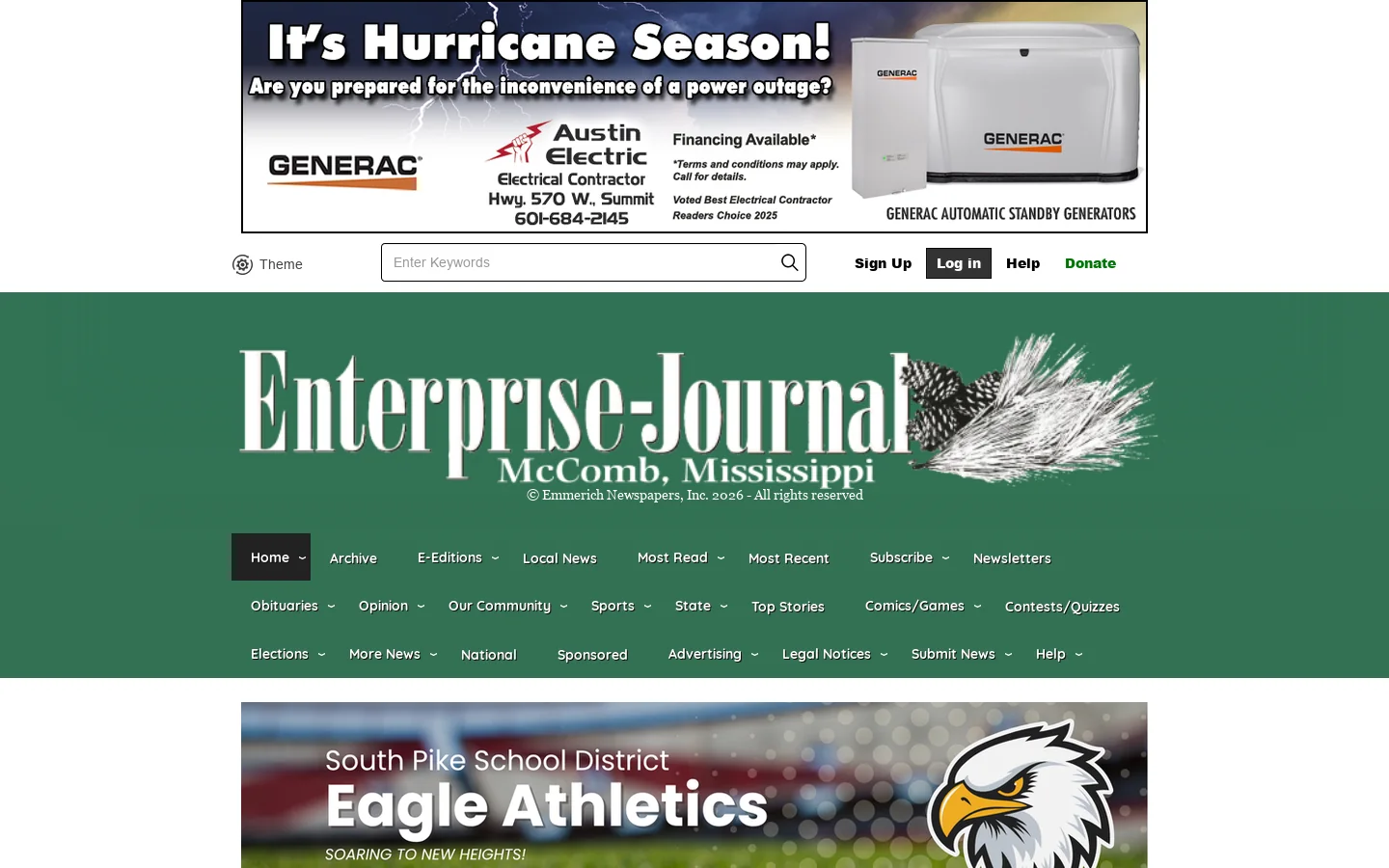 Home | The Enterprise Journal Homepage screenshot