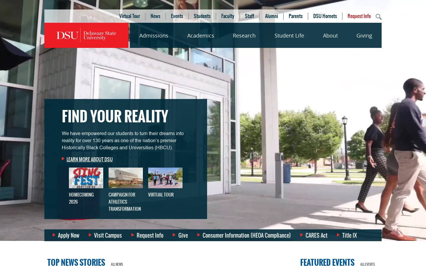 Delaware State Homepage screenshot