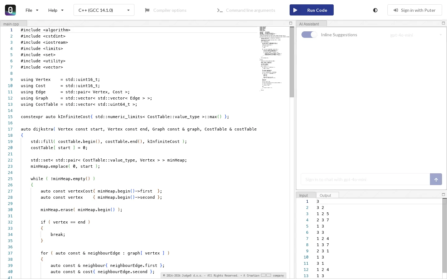 Judge0 IDE Homepage screenshot