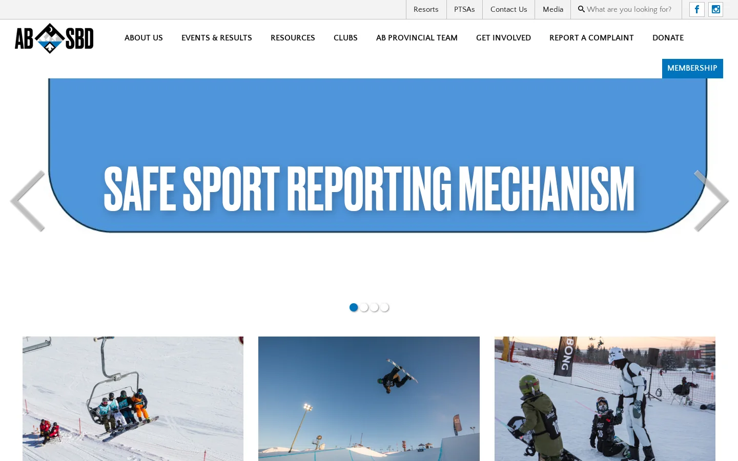 Alberta Snowboard | Sanctioning body for the province of Alberta Homepage screenshot