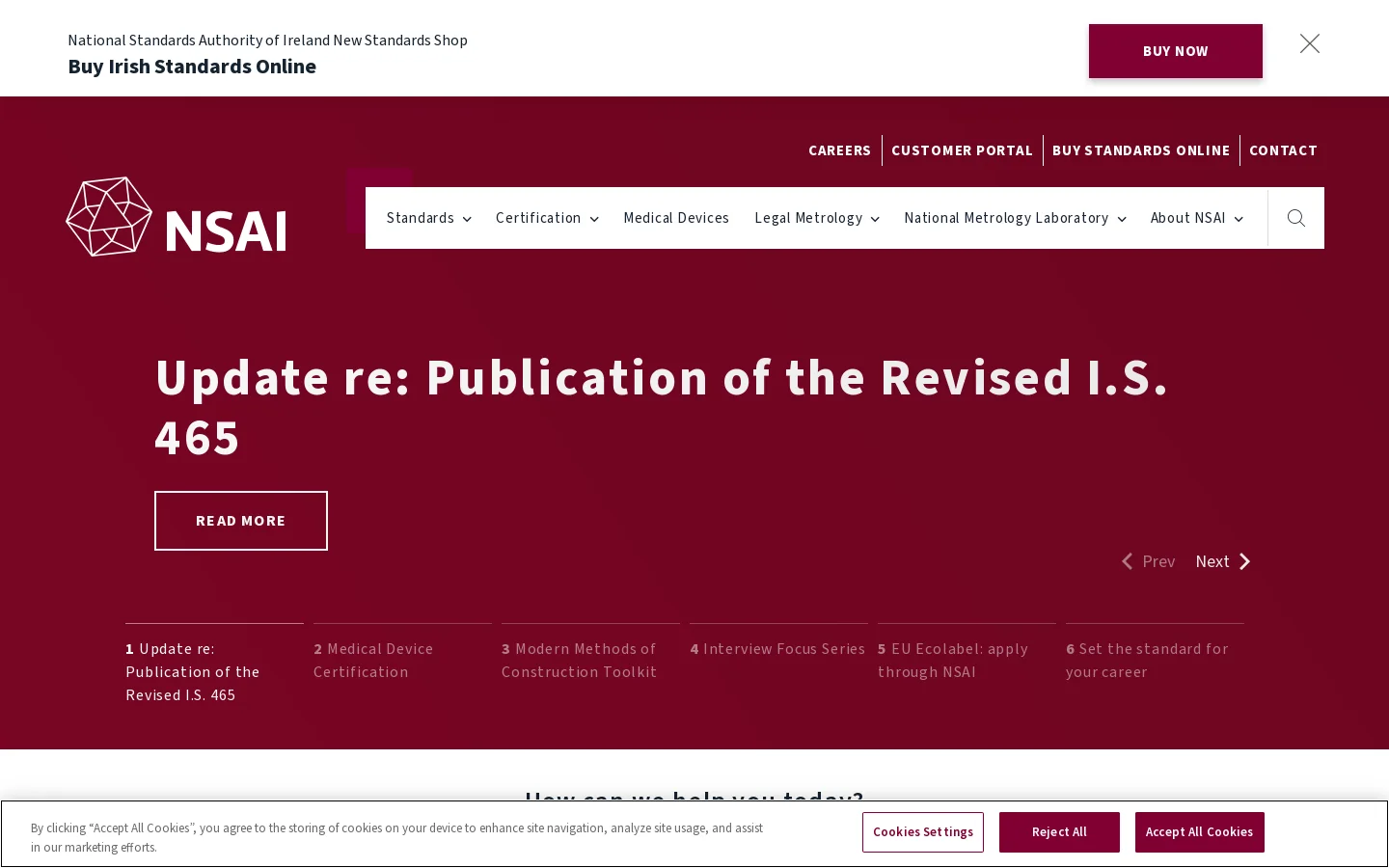 NSAI Homepage screenshot