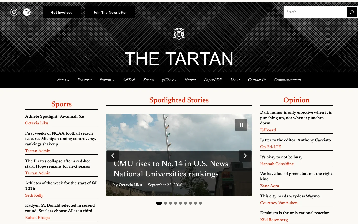 The Tartan Homepage screenshot