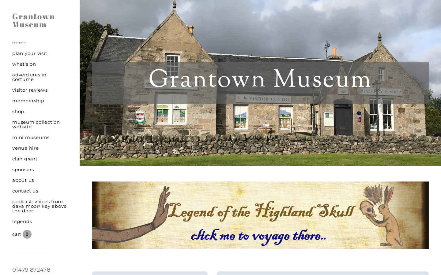 Grantown Museum Homepage screenshot