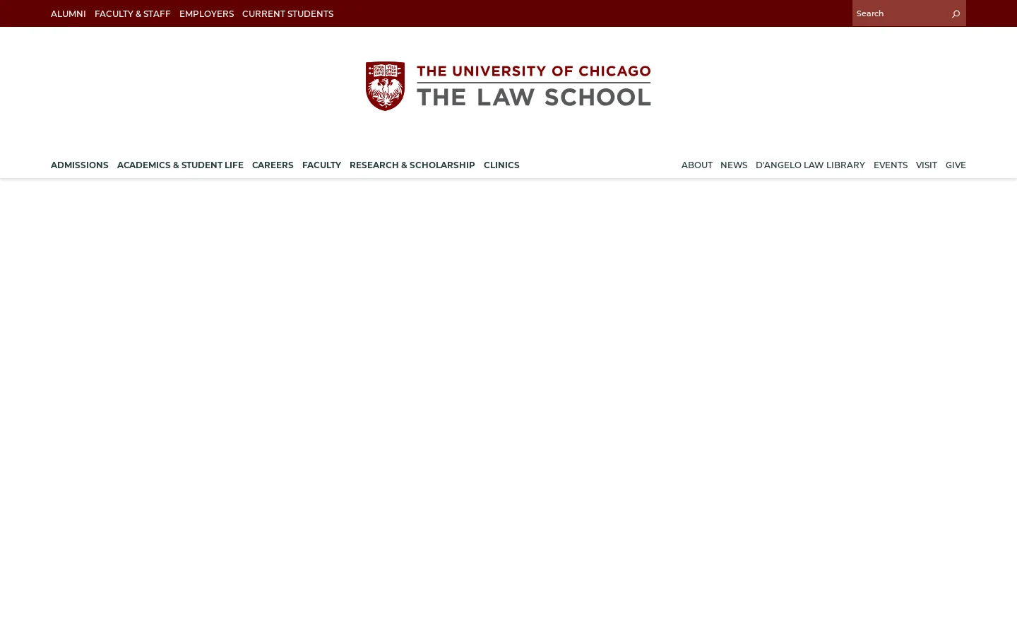 Homepage | University of Chicago Law School Homepage screenshot