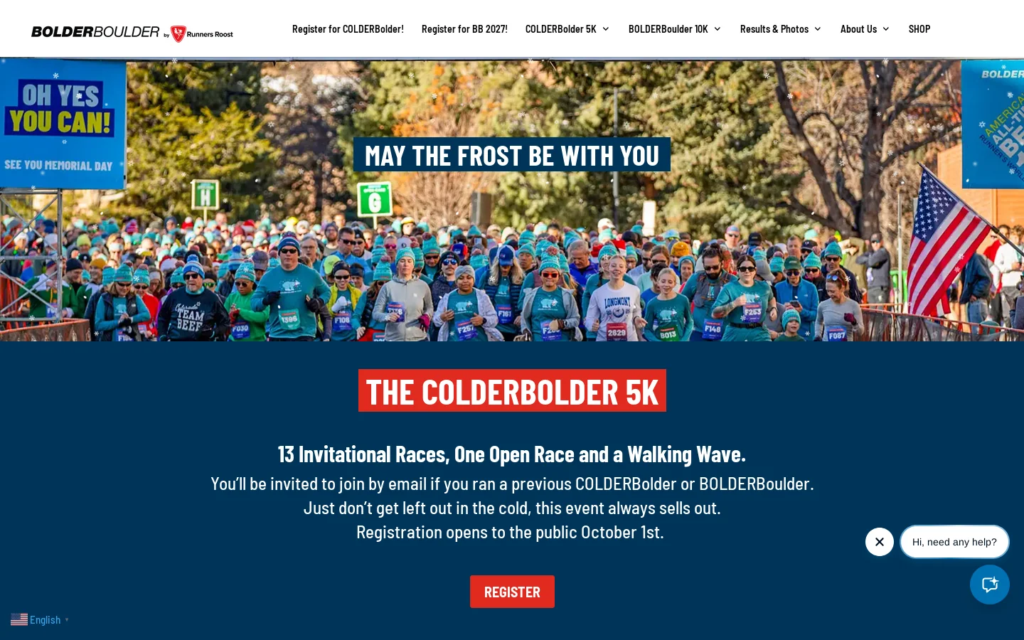 BOLDERBoulder 10K Homepage screenshot