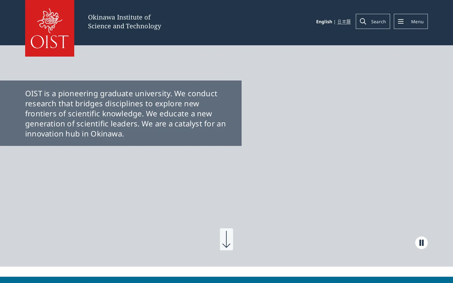 Okinawa Institute of Science and Technology OIST Homepage screenshot