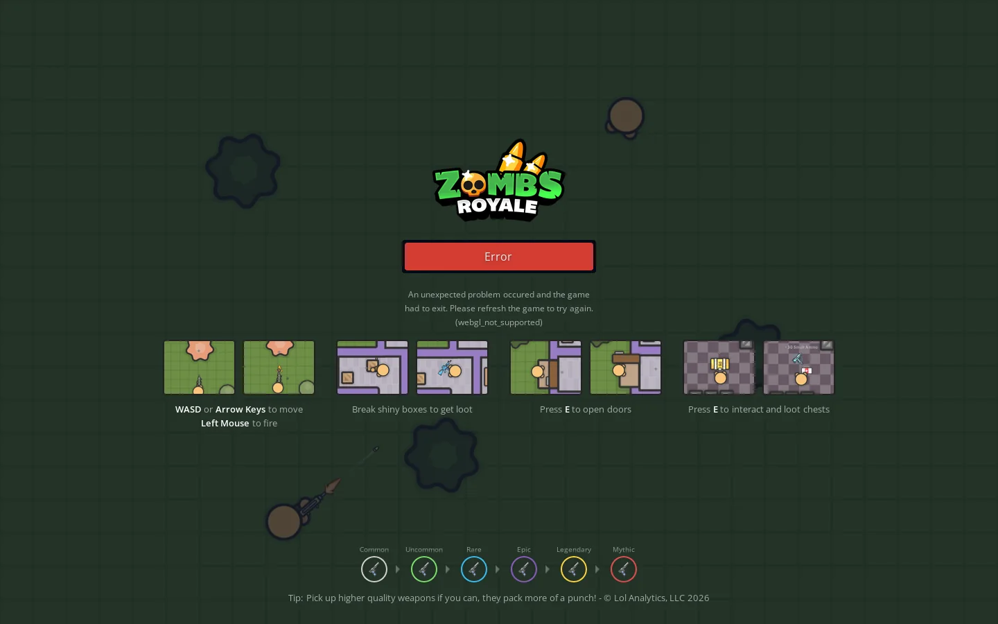 Zombs Royale Homepage screenshot