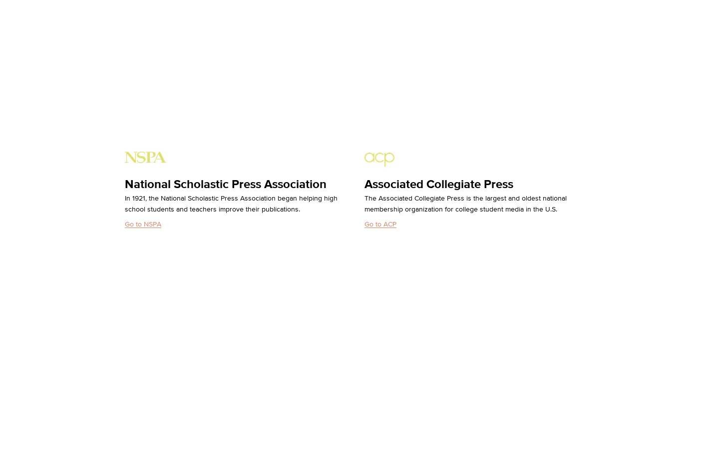 Student Press Homepage screenshot