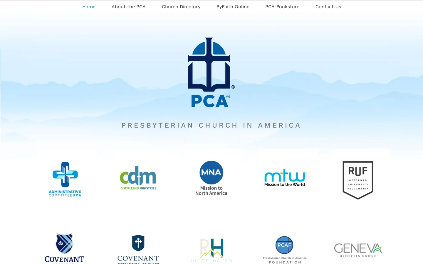 pcanet.org Homepage screenshot