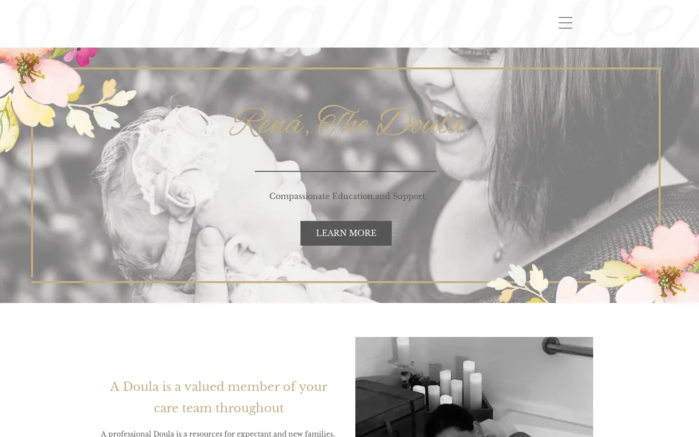 Integrative Childbirth Services Homepage screenshot