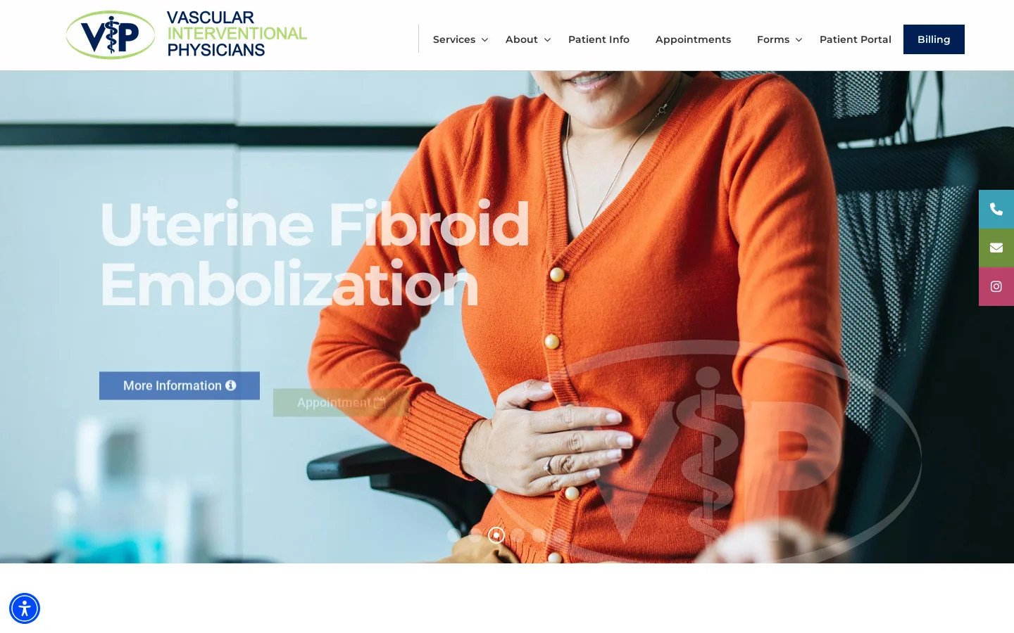 Living the VIP Life | Vascular Interventional Physicians Homepage screenshot