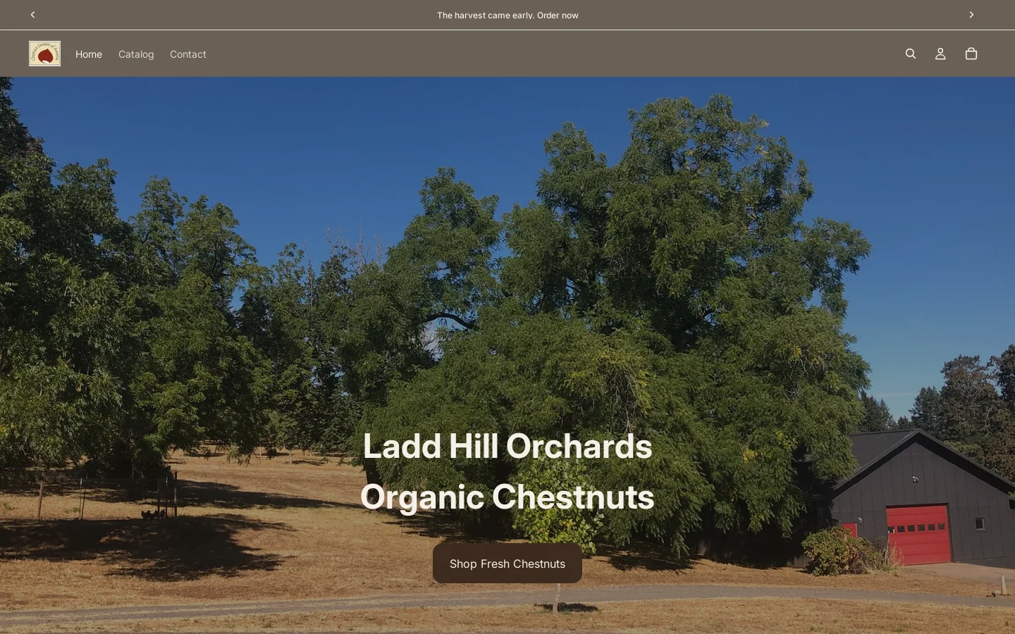 Ladd Hill Orchards Homepage screenshot