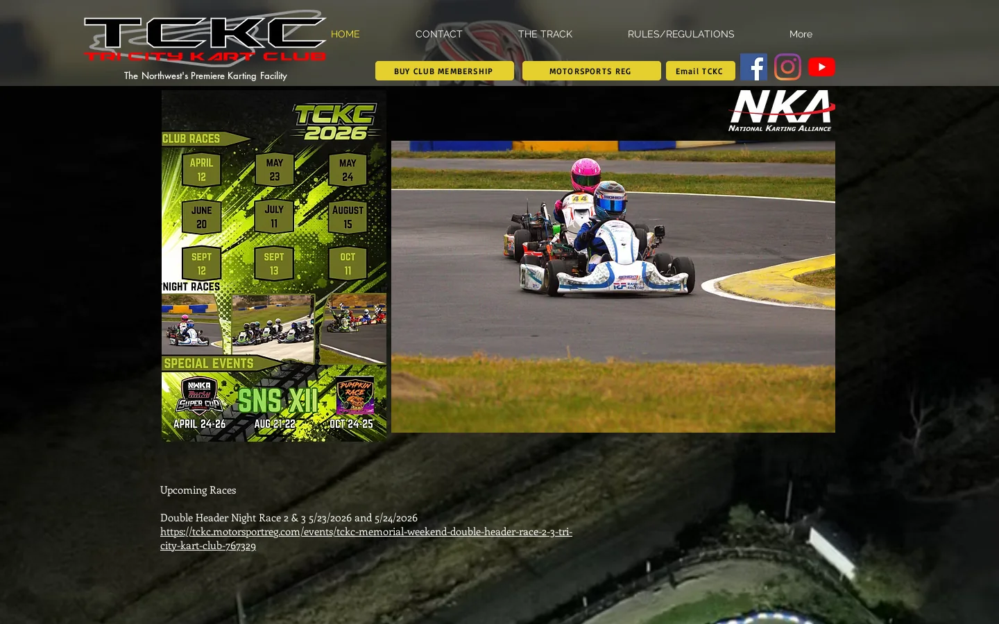 HOME | Tri City Kart Club | Richland Washington Homepage screenshot